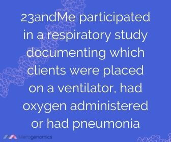 Image of Merogenomics article quote on 23andMe respiratory study
