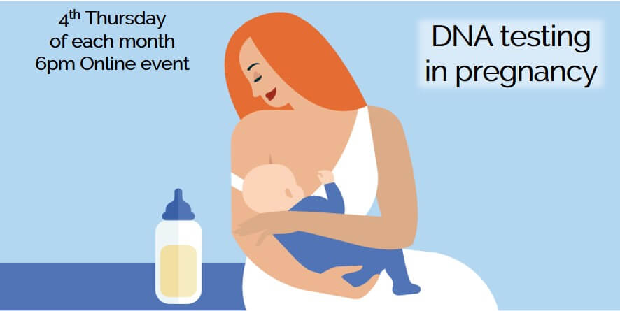 DNA testing in pregnancy Eventbrite webinar thumbnail