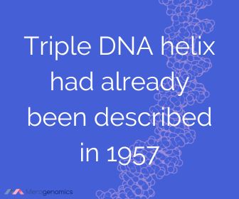 Image of Merogenomics article quote on triple DNA helix